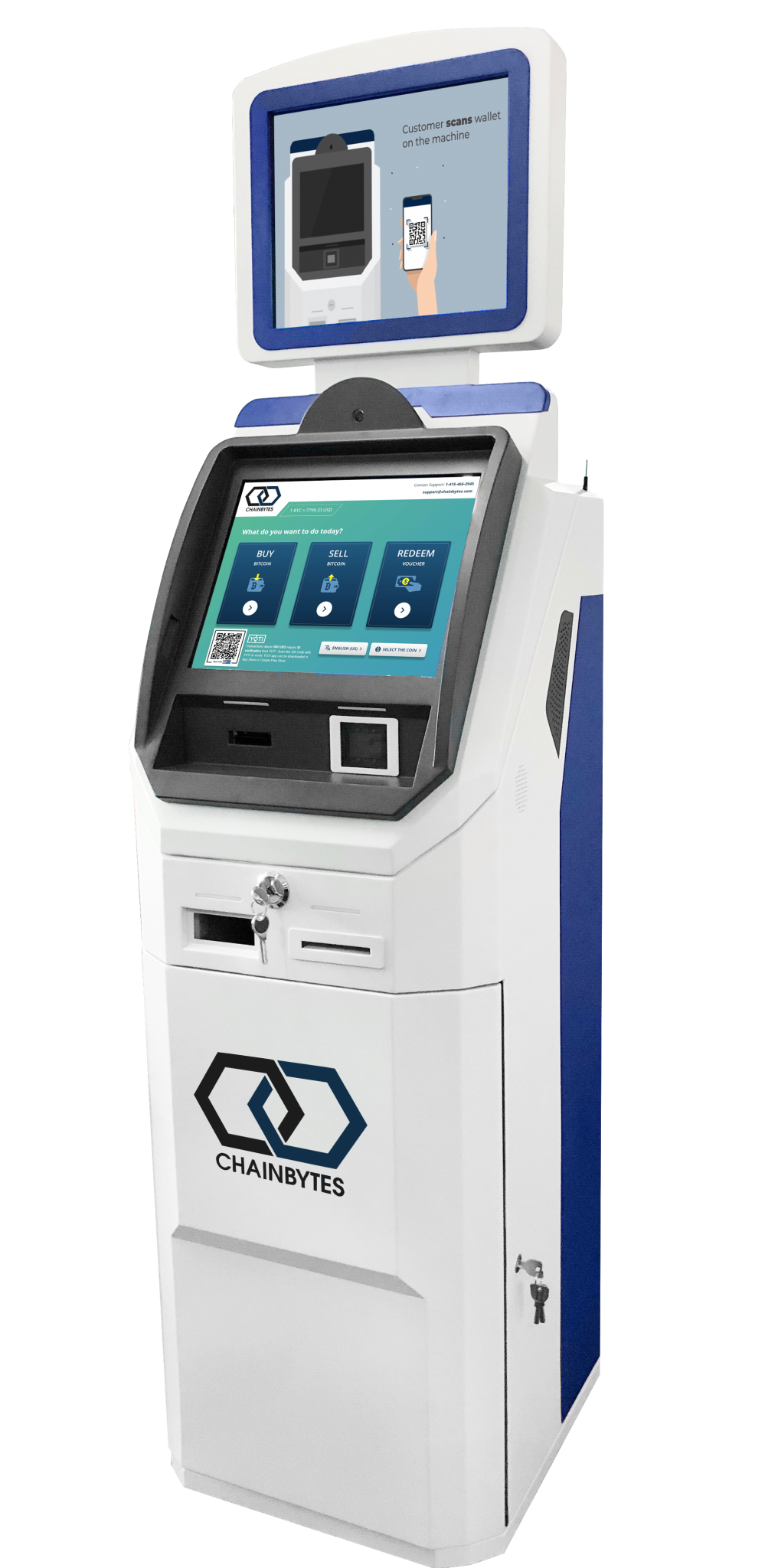 bitcoin ATM with 2 screens by ChainBytes bitcoin ATM with 2 screens by ChainBytes